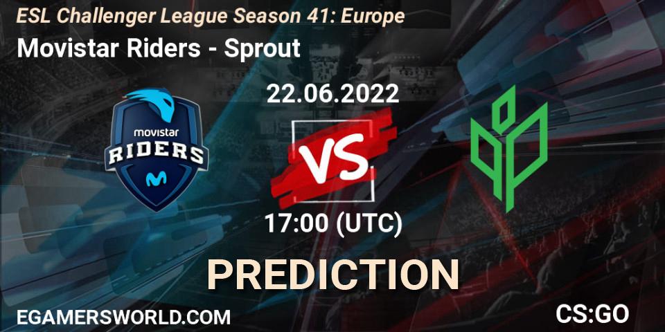 Movistar Riders - Sprout: прогноз. 22.06.2022 at 17:00, Counter-Strike (CS2), ESL Challenger League Season 41: Europe