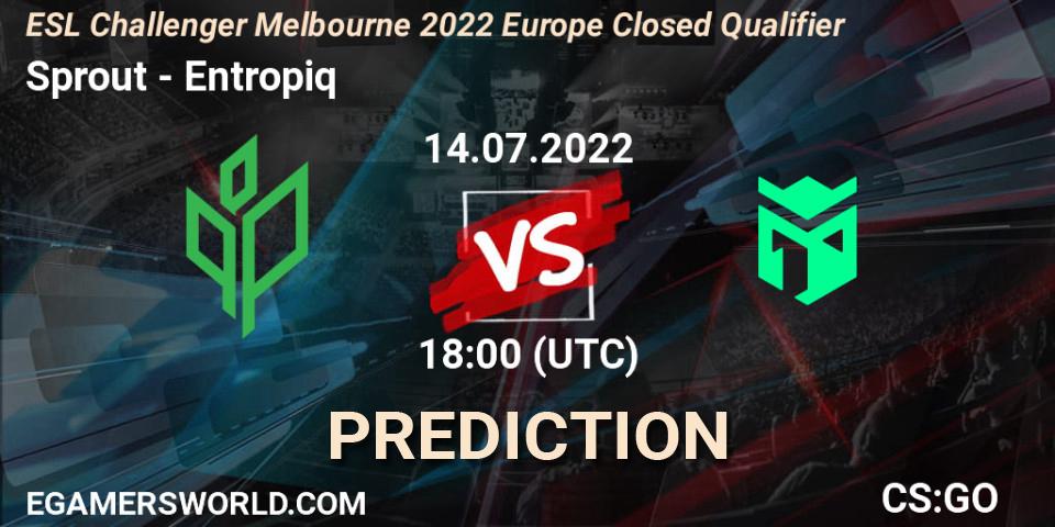 Sprout - Entropiq: прогноз. 14.07.2022 at 18:00, Counter-Strike (CS2), ESL Challenger Melbourne 2022 Europe Closed Qualifier