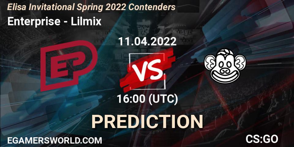 Enterprise - Lilmix: прогноз. 11.04.2022 at 16:15, Counter-Strike (CS2), Elisa Invitational Spring 2022 Contenders