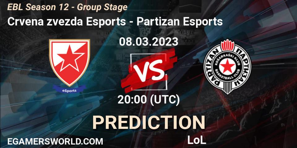 Crvena zvezda Esports - Partizan Esports: прогноз. 08.03.23, LoL, EBL Season 12 - Group Stage
