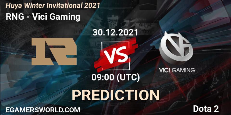RNG - Vici Gaming: прогноз. 30.12.2021 at 09:09, Dota 2, Huya Winter Invitational 2021