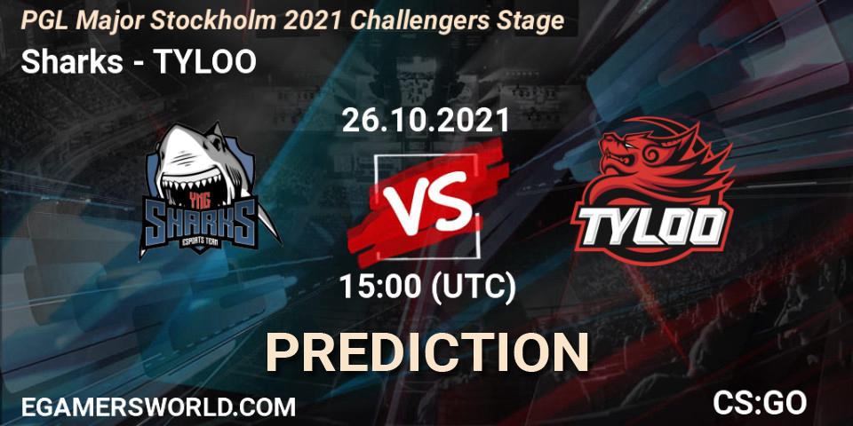 Sharks - TYLOO: прогноз. 26.10.2021 at 15:35, Counter-Strike (CS2), PGL Major Stockholm 2021 Challengers Stage