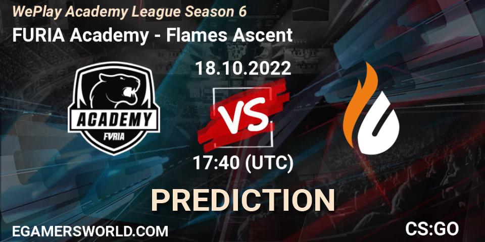 FURIA Academy - Flames Ascent: прогноз. 18.10.2022 at 17:55, Counter-Strike (CS2), WePlay Academy League Season 6