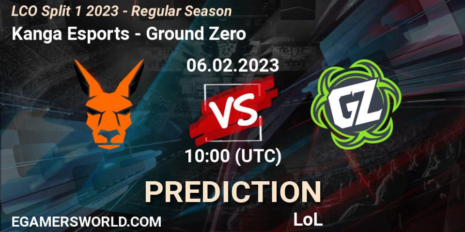 Kanga Esports - Ground Zero: прогноз. 06.02.23, LoL, LCO Split 1 2023 - Regular Season