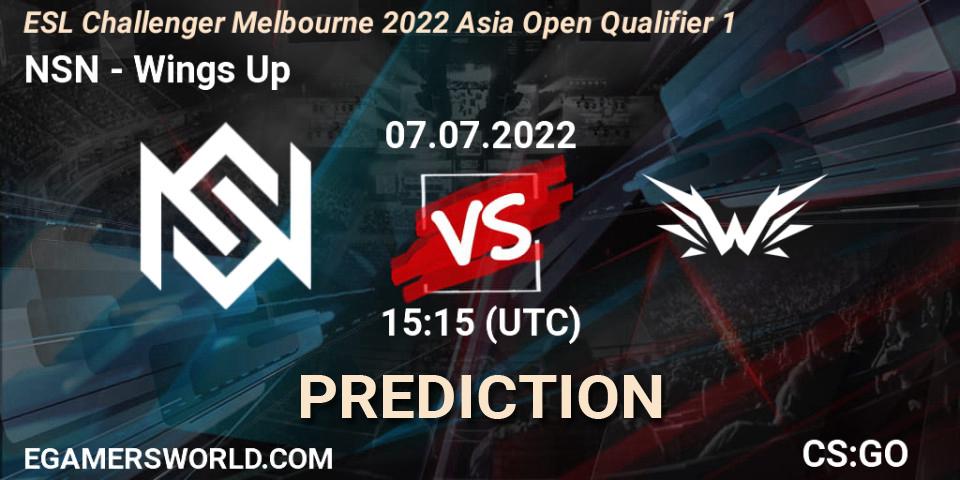 NSN - Wings Up: прогноз. 07.07.2022 at 15:15, Counter-Strike (CS2), ESL Challenger Melbourne 2022 Asia Open Qualifier 1
