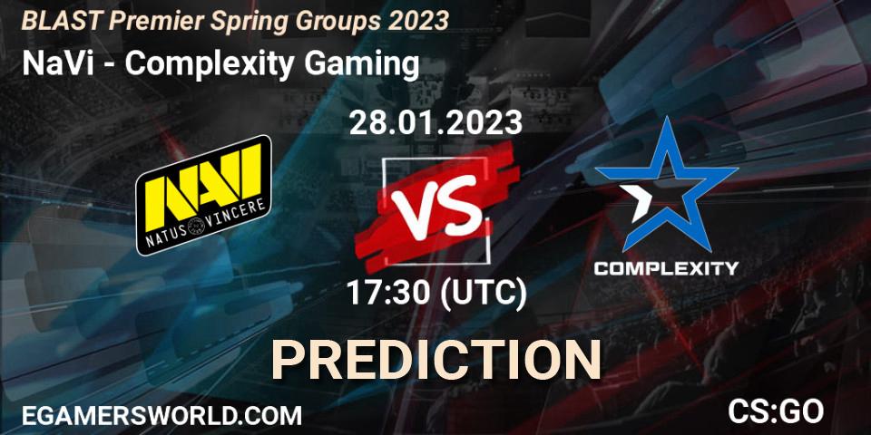 NaVi - Complexity Gaming: прогноз. 28.01.2023 at 17:50, Counter-Strike (CS2), BLAST Premier Spring Groups 2023