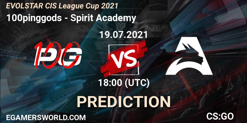100pinggods - Spirit Academy: прогноз. 19.07.2021 at 18:10, Counter-Strike (CS2), EVOLSTAR CIS League Cup 2021