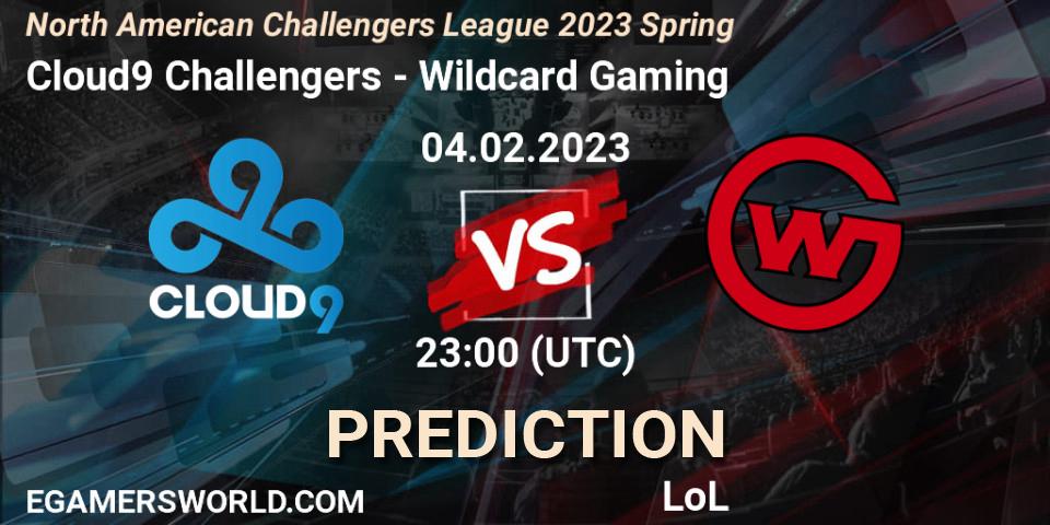 Cloud9 Challengers - Wildcard Gaming: прогноз. 04.02.23, LoL, NACL 2023 Spring - Group Stage