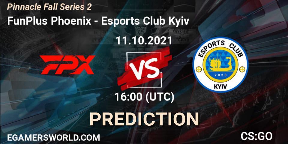 FunPlus Phoenix - Esports Club Kyiv: прогноз. 11.10.2021 at 16:00, Counter-Strike (CS2), Pinnacle Fall Series #2
