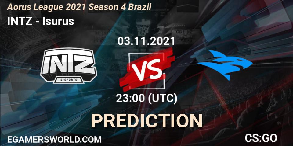 INTZ - Isurus: прогноз. 03.11.2021 at 23:00, Counter-Strike (CS2), Aorus League 2021 Season 4 Brazil