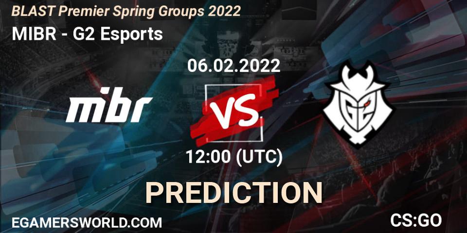 MIBR - G2 Esports: прогноз. 06.02.2022 at 12:00, Counter-Strike (CS2), BLAST Premier Spring Groups 2022