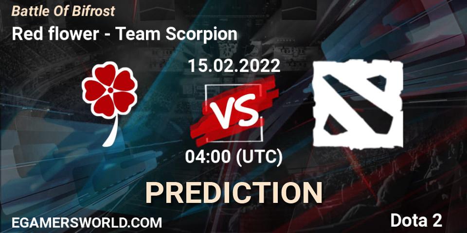 Red flower - Team Scorpion: прогноз. 15.02.2022 at 04:06, Dota 2, Battle Of Bifrost