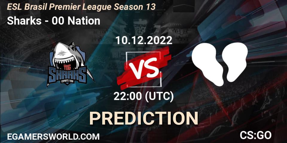 Sharks - 00 Nation: прогноз. 10.12.2022 at 22:00, Counter-Strike (CS2), ESL Brasil Premier League Season 13