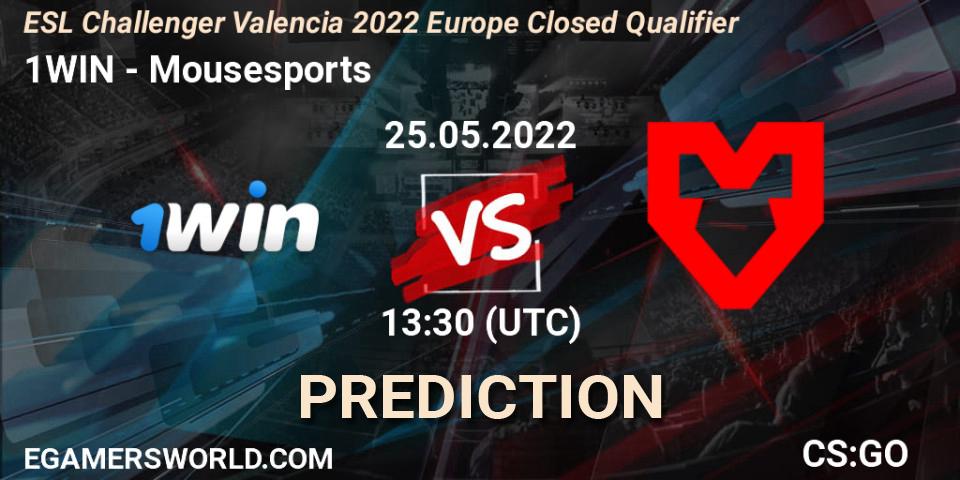 1WIN - Mousesports: прогноз. 25.05.2022 at 13:30, Counter-Strike (CS2), ESL Challenger Valencia 2022 Europe Closed Qualifier