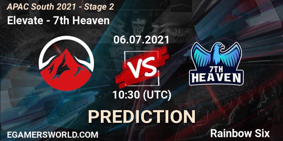 Elevate - 7th Heaven: прогноз. 06.07.2021 at 10:30, Rainbow Six, APAC South 2021 - Stage 2