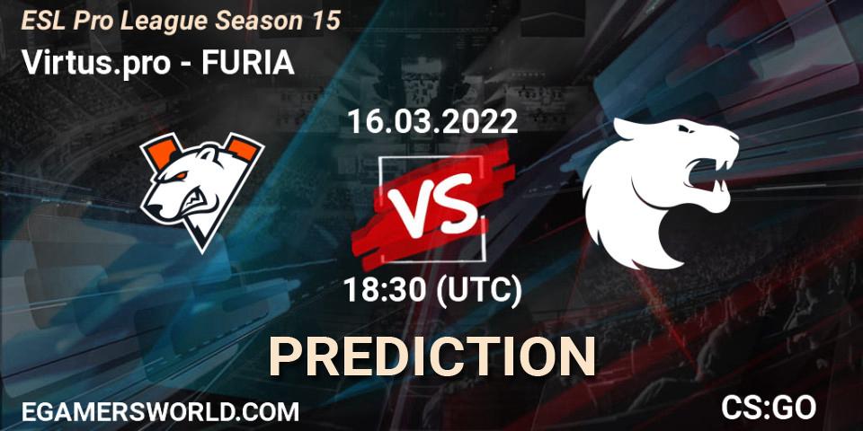 Outsiders - FURIA: прогноз. 16.03.2022 at 19:00, Counter-Strike (CS2), ESL Pro League Season 15