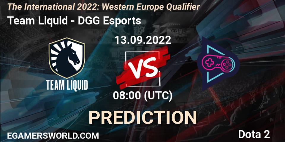 Team Liquid - DGG Esports: прогноз. 13.09.2022 at 07:59, Dota 2, The International 2022: Western Europe Qualifier
