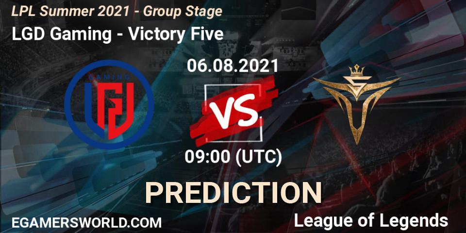LGD Gaming - Victory Five: прогноз. 06.08.2021 at 09:00, LoL, LPL Summer 2021 - Group Stage