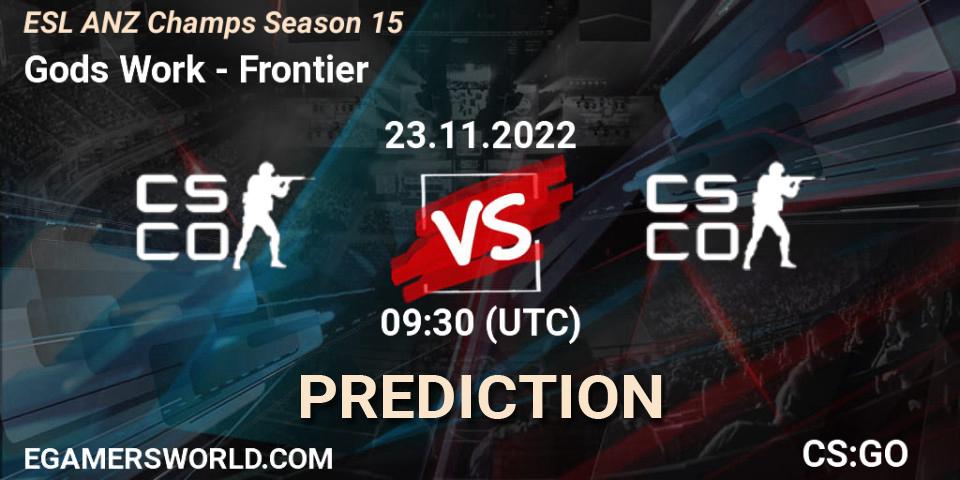 Gods Work - Frontier: прогноз. 24.11.22, CS2 (CS:GO), ESL ANZ Champs Season 15