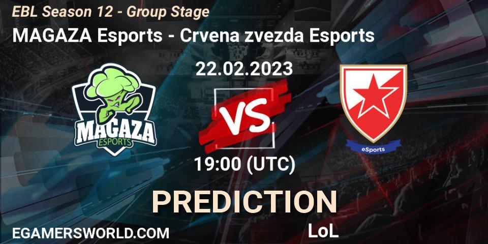 MAGAZA Esports - Crvena zvezda Esports: прогноз. 22.02.23, LoL, EBL Season 12 - Group Stage