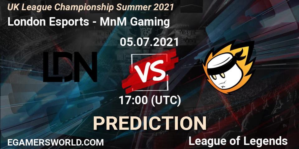 London Esports - MnM Gaming: прогноз. 05.07.2021 at 17:00, LoL, UK League Championship Summer 2021