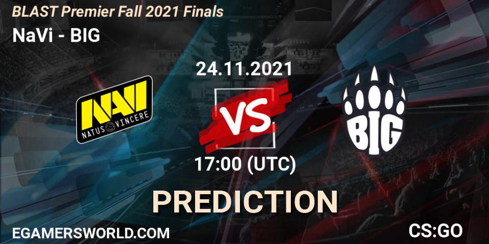 NaVi - BIG: прогноз. 24.11.2021 at 16:00, Counter-Strike (CS2), BLAST Premier Fall 2021 Finals