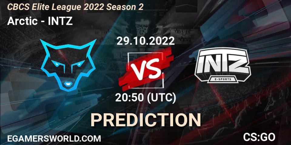 Arctic - INTZ: прогноз. 29.10.2022 at 21:15, Counter-Strike (CS2), CBCS Elite League 2022 Season 2