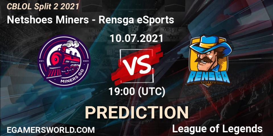 Netshoes Miners - Rensga eSports: прогноз. 10.07.2021 at 19:00, LoL, CBLOL Split 2 2021