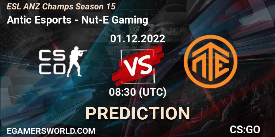 Antic Esports - Nut-E Gaming: прогноз. 01.12.2022 at 10:15, Counter-Strike (CS2), ESL ANZ Champs Season 15