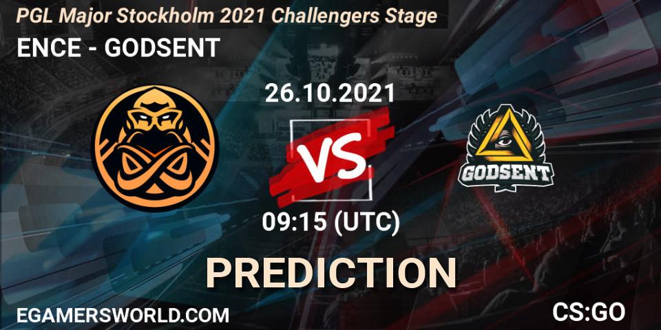 ENCE - GODSENT: прогноз. 26.10.2021 at 09:35, Counter-Strike (CS2), PGL Major Stockholm 2021 Challengers Stage