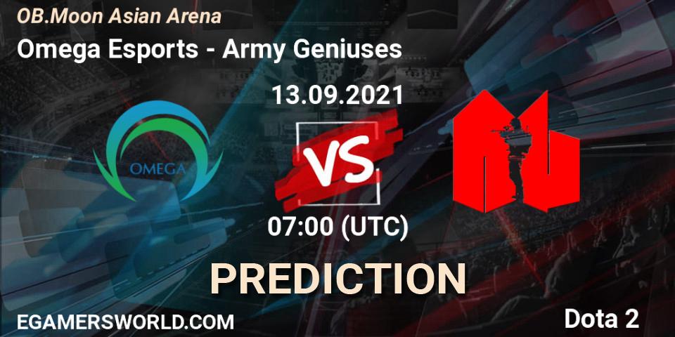 Omega Esports - Army Geniuses: прогноз. 13.09.2021 at 07:02, Dota 2, OB.Moon Asian Arena