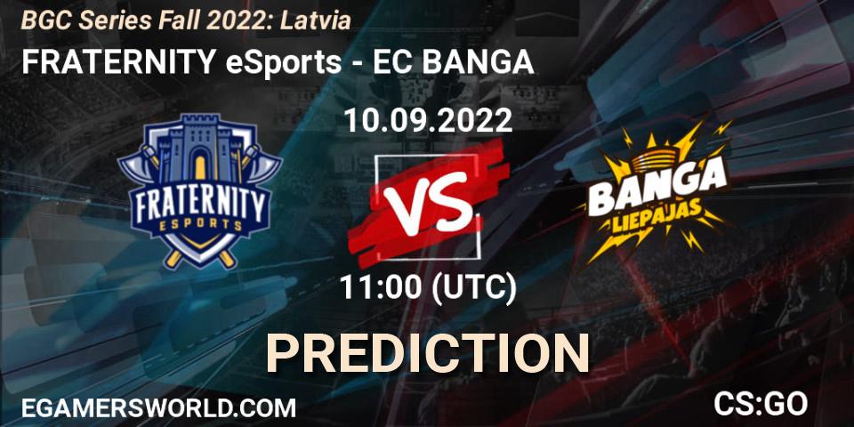 FRATERNITY eSports - EC BANGA: прогноз. 10.09.2022 at 11:00, Counter-Strike (CS2), BGC Series Fall 2022: Latvia