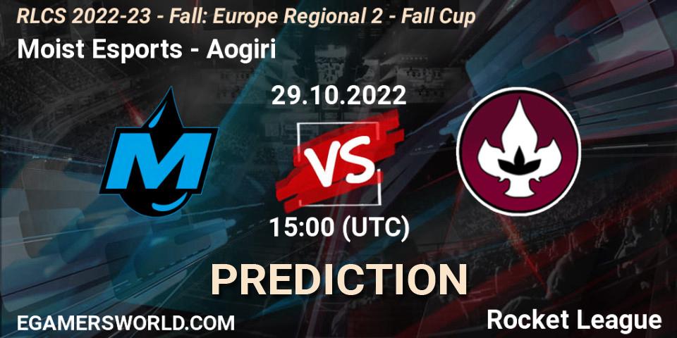 Moist Esports - Aogiri: прогноз. 29.10.22, Rocket League, RLCS 2022-23 - Fall: Europe Regional 2 - Fall Cup