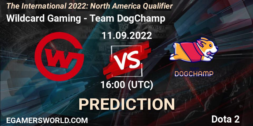 Wildcard Gaming - Team DogChamp: прогноз. 11.09.22, Dota 2, The International 2022: North America Qualifier