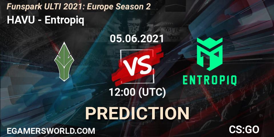 HAVU - Entropiq: прогноз. 05.06.2021 at 12:00, Counter-Strike (CS2), Funspark ULTI 2021: Europe Season 2