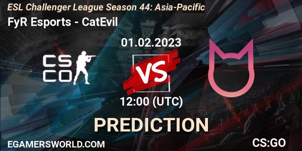 FyR Esports - CatEvil: прогноз. 01.02.23, CS2 (CS:GO), ESL Challenger League Season 44: Asia-Pacific