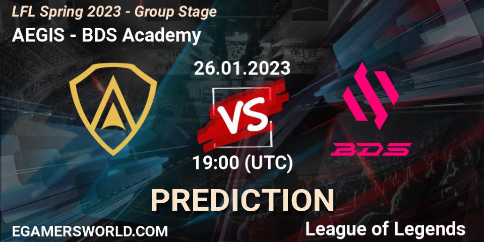 AEGIS - BDS Academy: прогноз. 26.01.2023 at 19:15, LoL, LFL Spring 2023 - Group Stage