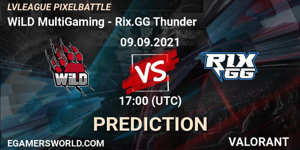 WiLD MultiGaming - Rix.GG Thunder: прогноз. 09.09.2021 at 17:00, VALORANT, LVLEAGUE PIXELBATTLE