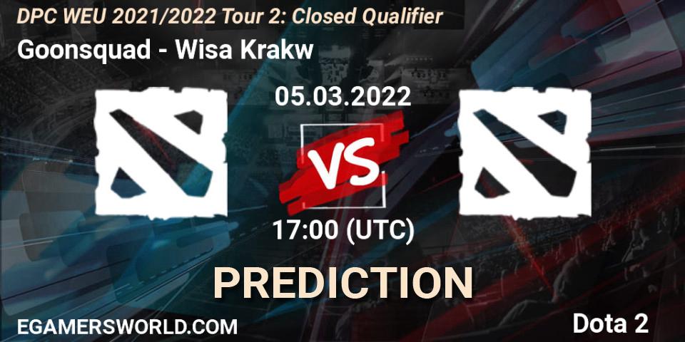 Goonsquad - Wisła Kraków: прогноз. 05.03.2022 at 17:00, Dota 2, DPC WEU 2021/2022 Tour 2: Closed Qualifier
