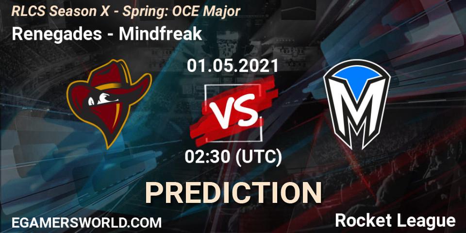 Renegades - Mindfreak: прогноз. 01.05.2021 at 02:20, Rocket League, RLCS Season X - Spring: OCE Major