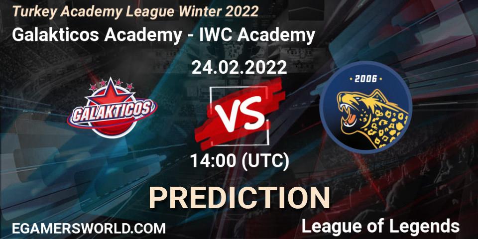 Galakticos Academy - IWC Academy: прогноз. 24.02.2022 at 14:00, LoL, Turkey Academy League Winter 2022