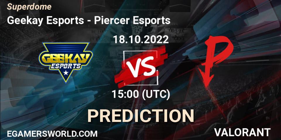 Geekay Esports - Piercer Esports: прогноз. 18.10.2022 at 16:10, VALORANT, Superdome