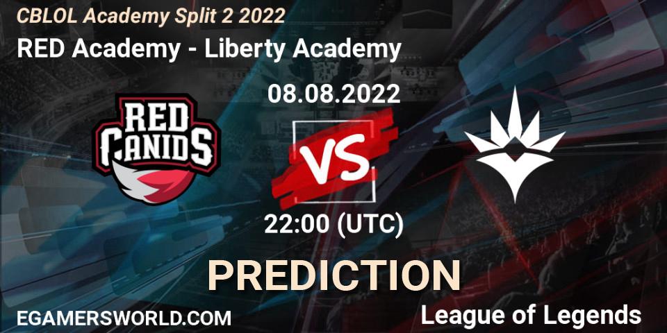 RED Academy - Liberty Academy: прогноз. 08.08.2022 at 22:00, LoL, CBLOL Academy Split 2 2022