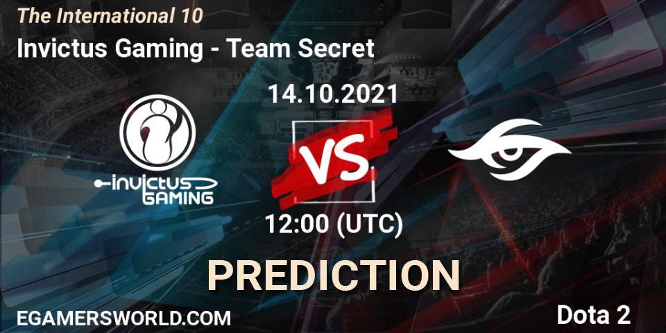 Invictus Gaming - Team Secret: прогноз. 14.10.2021 at 14:53, Dota 2, The Internationa 2021