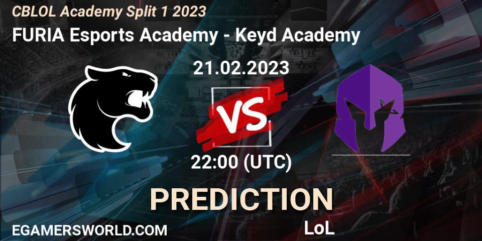FURIA Esports Academy - Keyd Academy: прогноз. 21.02.2023 at 22:00, LoL, CBLOL Academy Split 1 2023