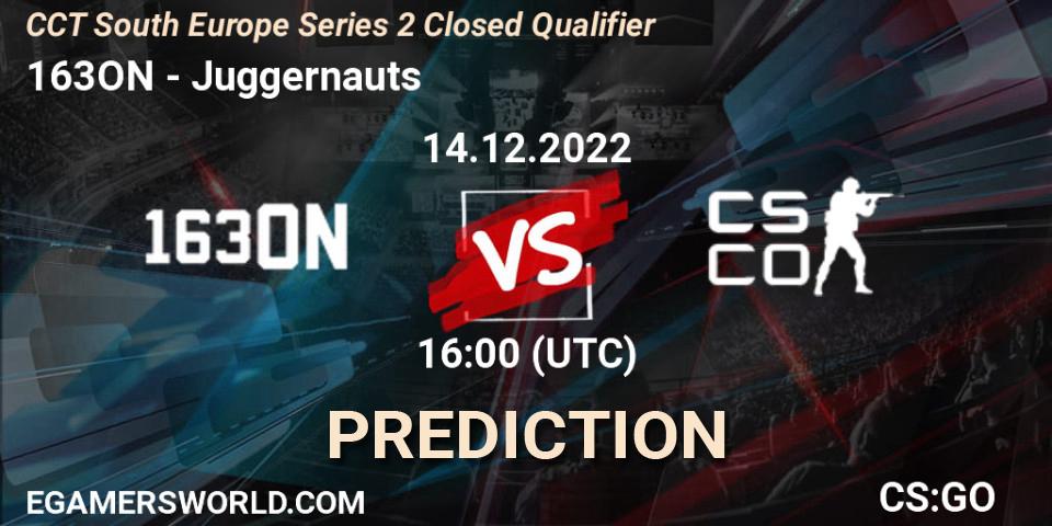 163ON - Juggernauts: прогноз. 14.12.2022 at 16:00, Counter-Strike (CS2), CCT South Europe Series 2 Closed Qualifier