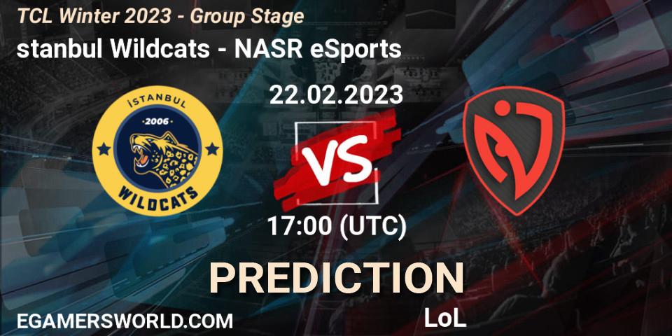 İstanbul Wildcats - NASR eSports: прогноз. 09.03.2023 at 17:00, LoL, TCL Winter 2023 - Group Stage
