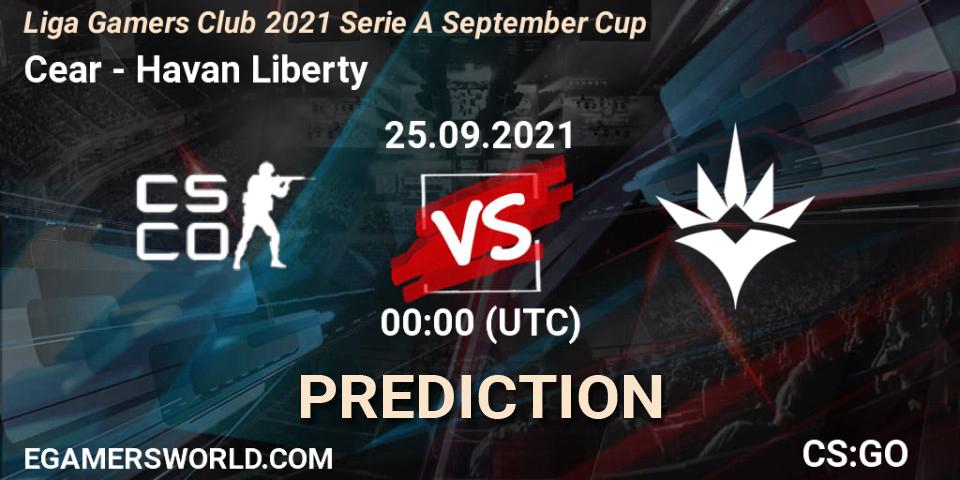 Ceará eSports - Havan Liberty: прогноз. 25.09.2021 at 00:00, Counter-Strike (CS2), Liga Gamers Club 2021 Serie A September Cup