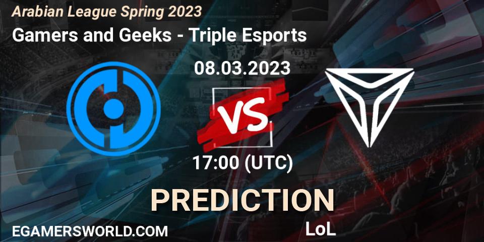 Gamers and Geeks - Triple Esports: прогноз. 15.02.23, LoL, Arabian League Spring 2023