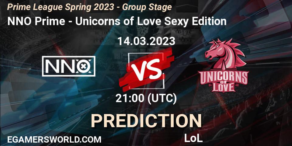 NNO Prime - Unicorns of Love Sexy Edition: прогноз. 14.03.23, LoL, Prime League Spring 2023 - Group Stage